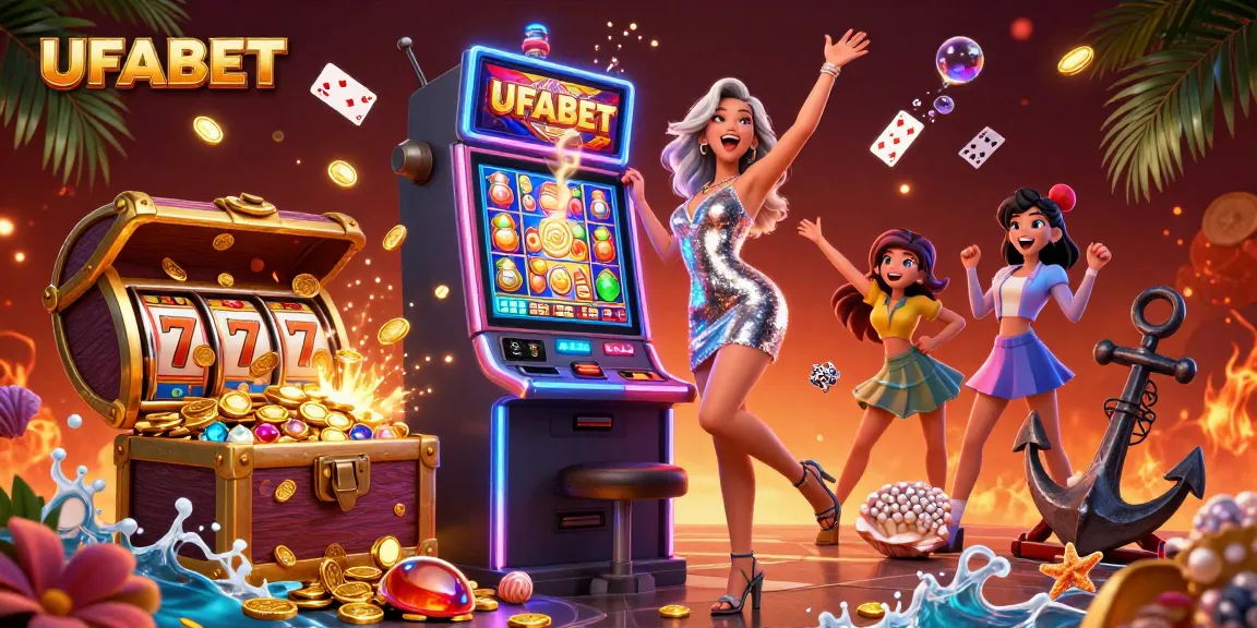 Experience the excitement of winning at UFABET with dynamic slots and vibrant casino elements.