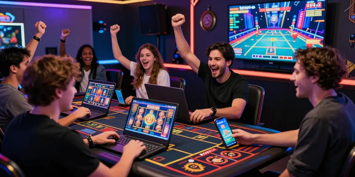 Exciting online gambling moment with pajaktoto players celebrating their win.