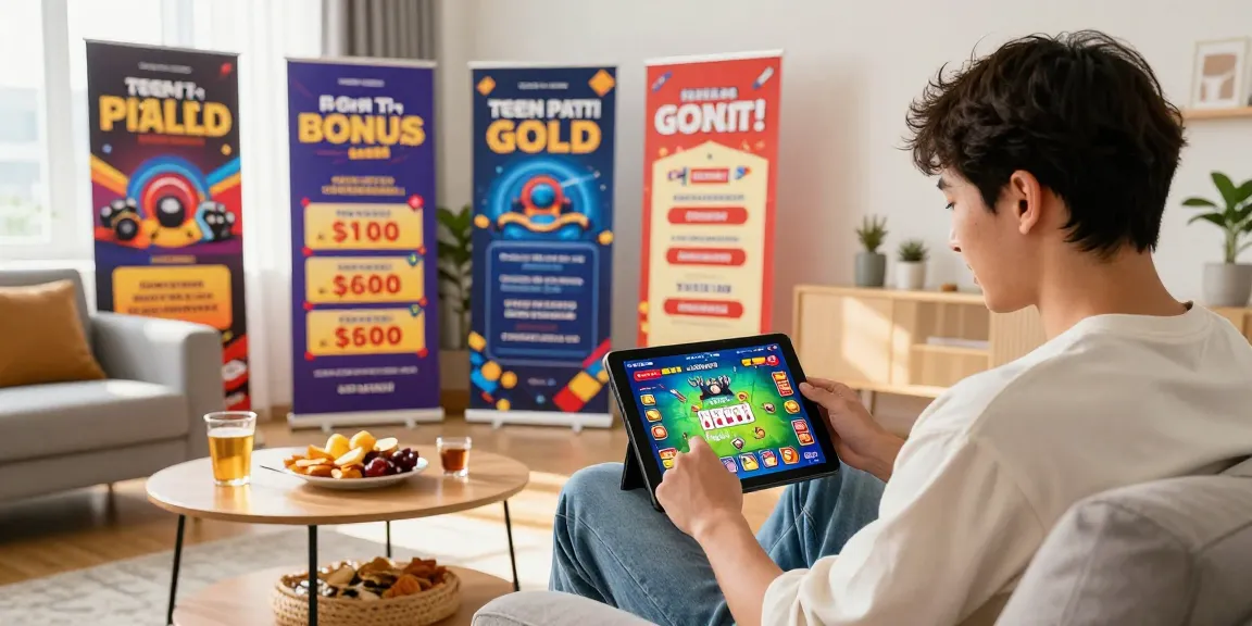 Player enjoying the latest version of Teen Patti Gold game in a vibrant living room, highlighting casual gaming atmosphere.