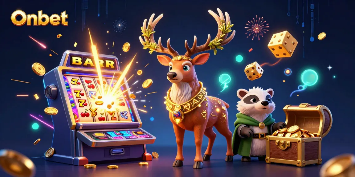 Spin the reels at Onbet with 3D characters, jackpots, and colorful casino elements!