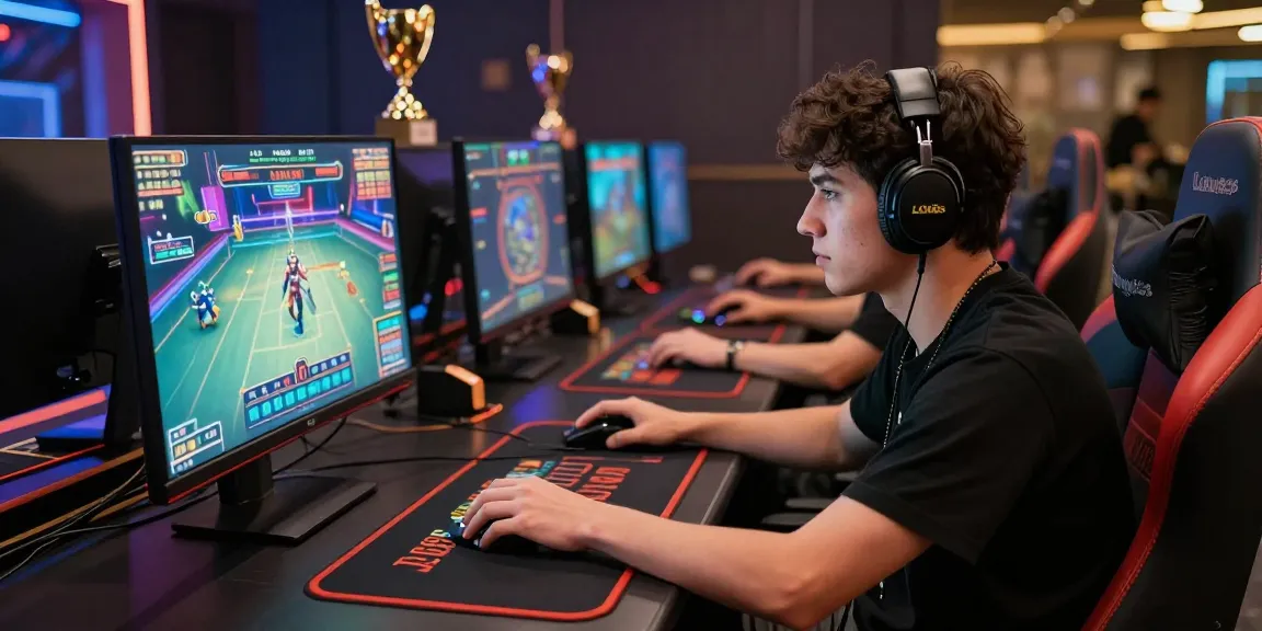 Engaged gamer enjoying Lotus365 online gaming experience in a stylish environment