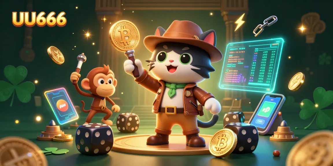Engage in thrilling adventures with UU666 casino treasures alongside a daring cartoon explorer.