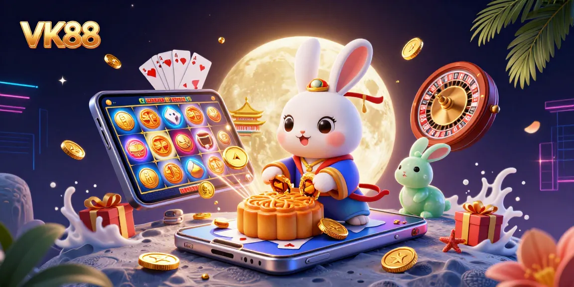 Experience thrilling gameplay at VK88 with enchanting cartoon characters and casino elements.