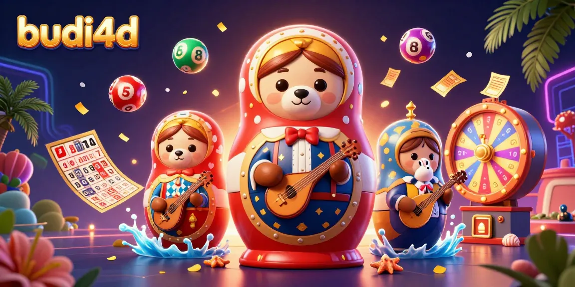 Engage with budi4d's vibrant lottery gaming scene featuring colorful balls and dynamic prize elements.