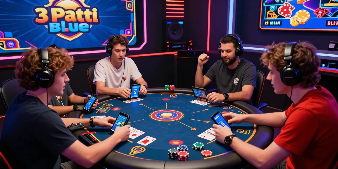 Dynamic gameplay experience on https://3patiblueapp.com.pk/, showcasing players immersed in Teen Patti card games with vibrant graphics and virtual casino ambiance.