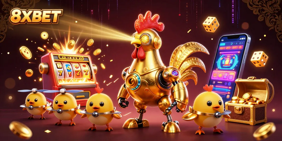 Play exciting games with 8XBET's vibrant casino elements and dynamic characters.