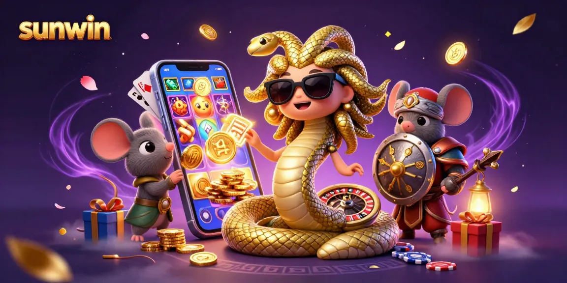 Engage and win with sunwin through immersive gaming experiences in a vibrant 3D casino scene.