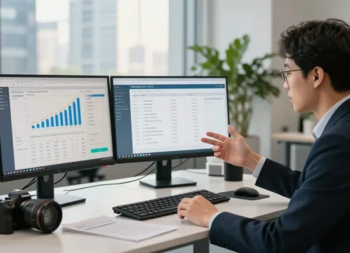 List of newly registered domains for 2026 displayed in a modern office setting.