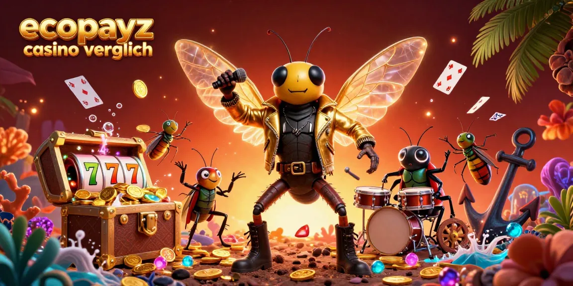Experience the thrill with ecopayz casino vergleich in a vibrant scene of characters and casino elements.