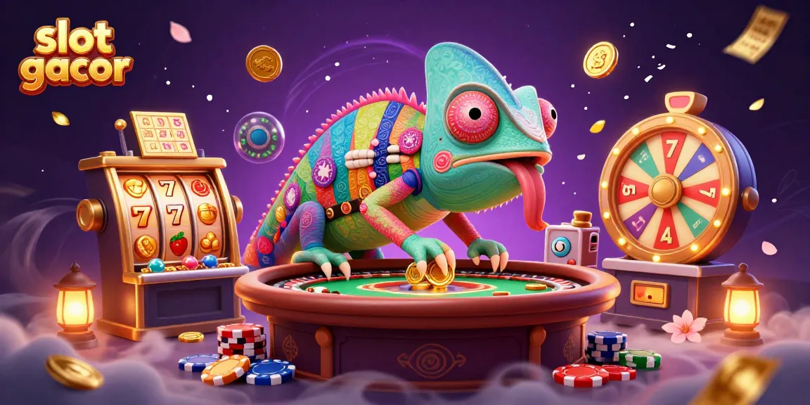 Experience thrilling slot gacor action with our colorful casino illustration packed with excitement.