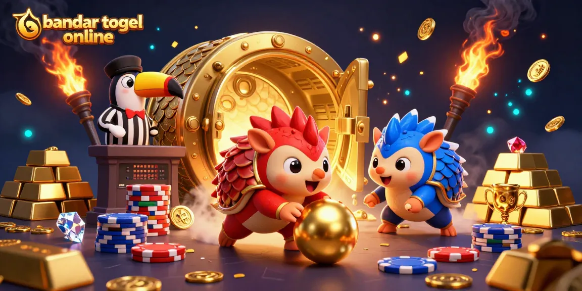 Join the fun with bandar togel online as rival pangolins roll through poker chips in this vibrant 3D scene.