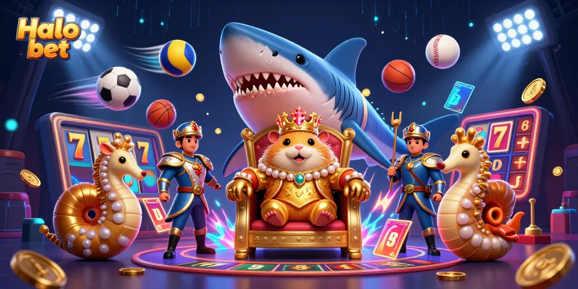 Engage with Halo bet's immersive online gaming scene featuring a vibrant cartoon illustration.
