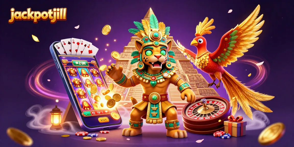 Engage with jackpotjill in a dynamic and immersive casino-themed 3D illustration.