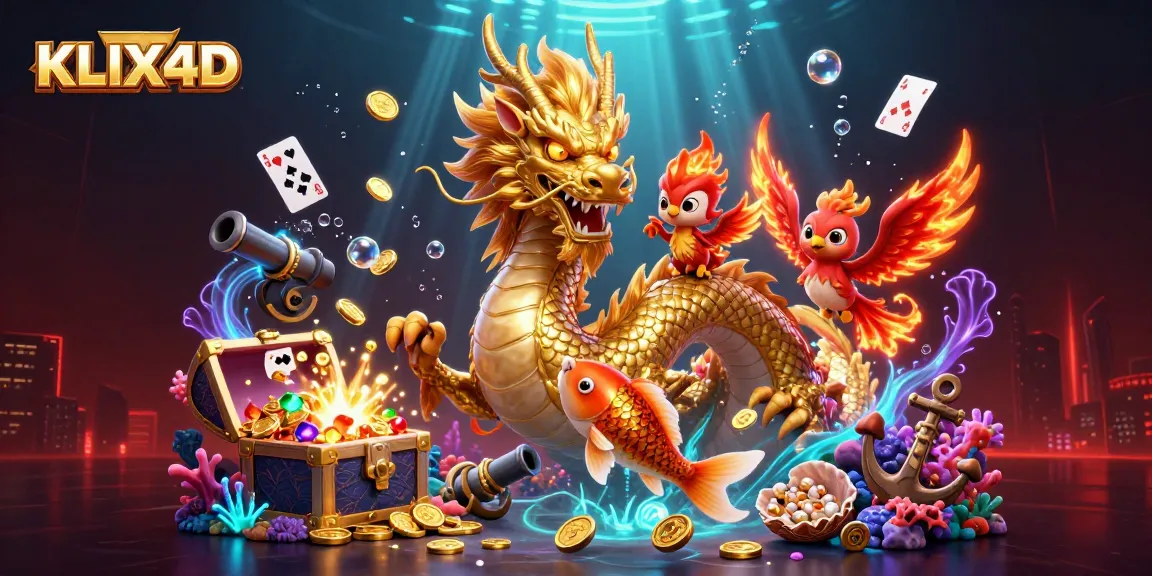 KLIX4D menghadirkan analisis tebak skor yang mendalam dengan ilustrasi naga emas dan ikan koi.