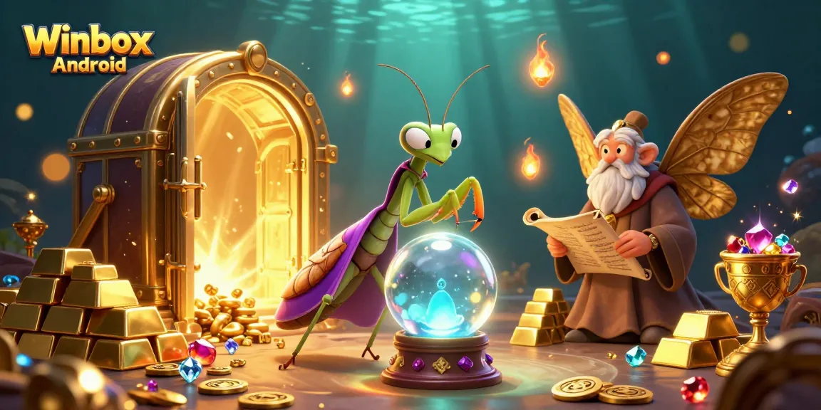 Engage with the thrilling Winbox Android experience, featuring whimsical characters and casino riches.