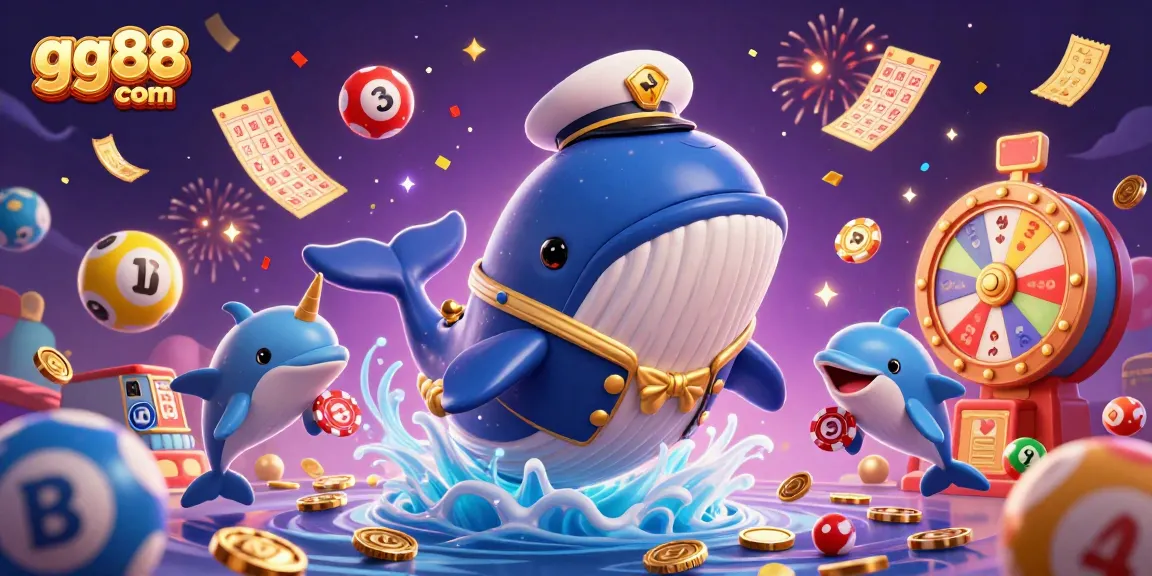 Engage with gg88 com's exciting games in a colorful casino illustration filled with joy and energy.